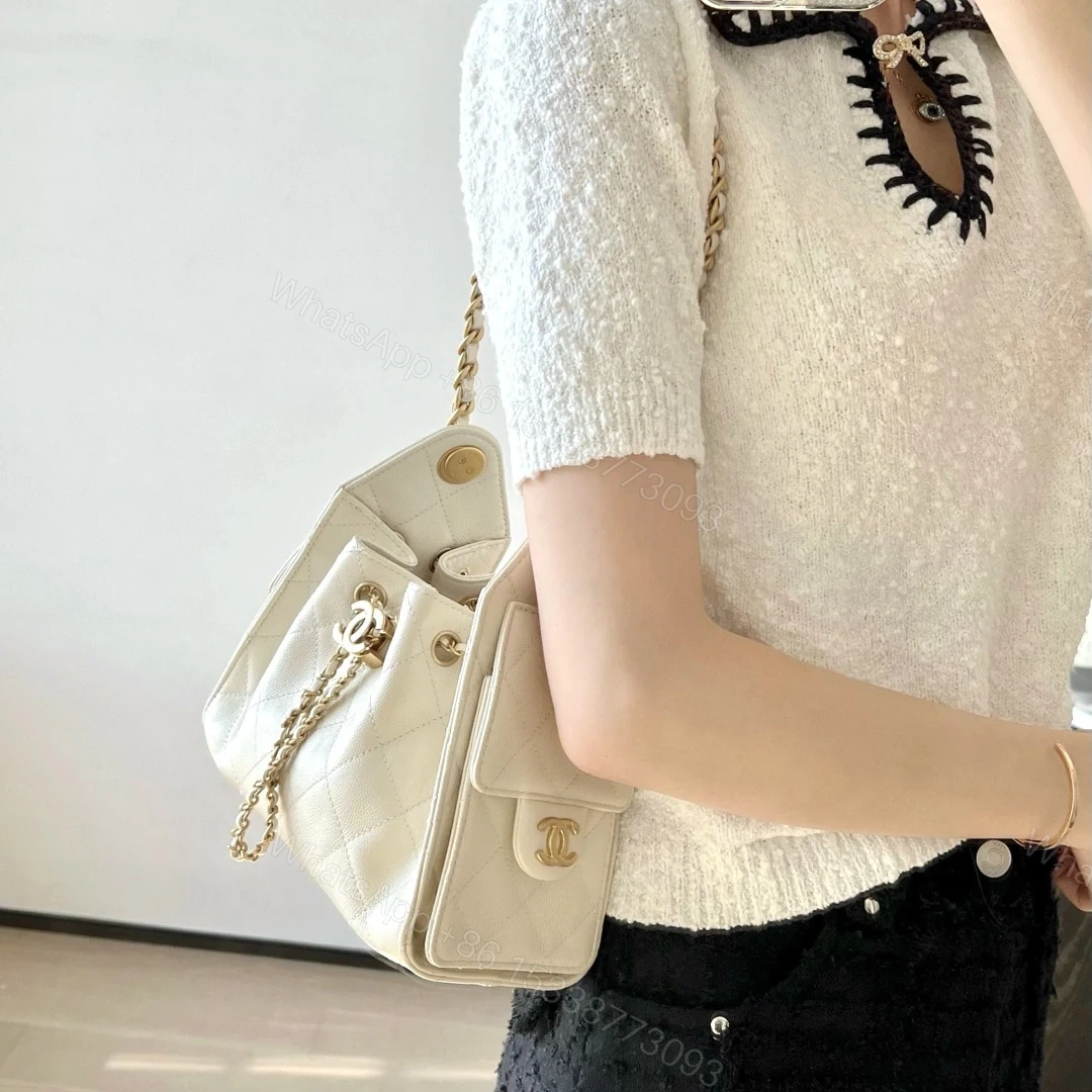 View 25 of 高仿Chanel*26P/25Bag系列AS5631小牛皮手袋Mini白色免檢版