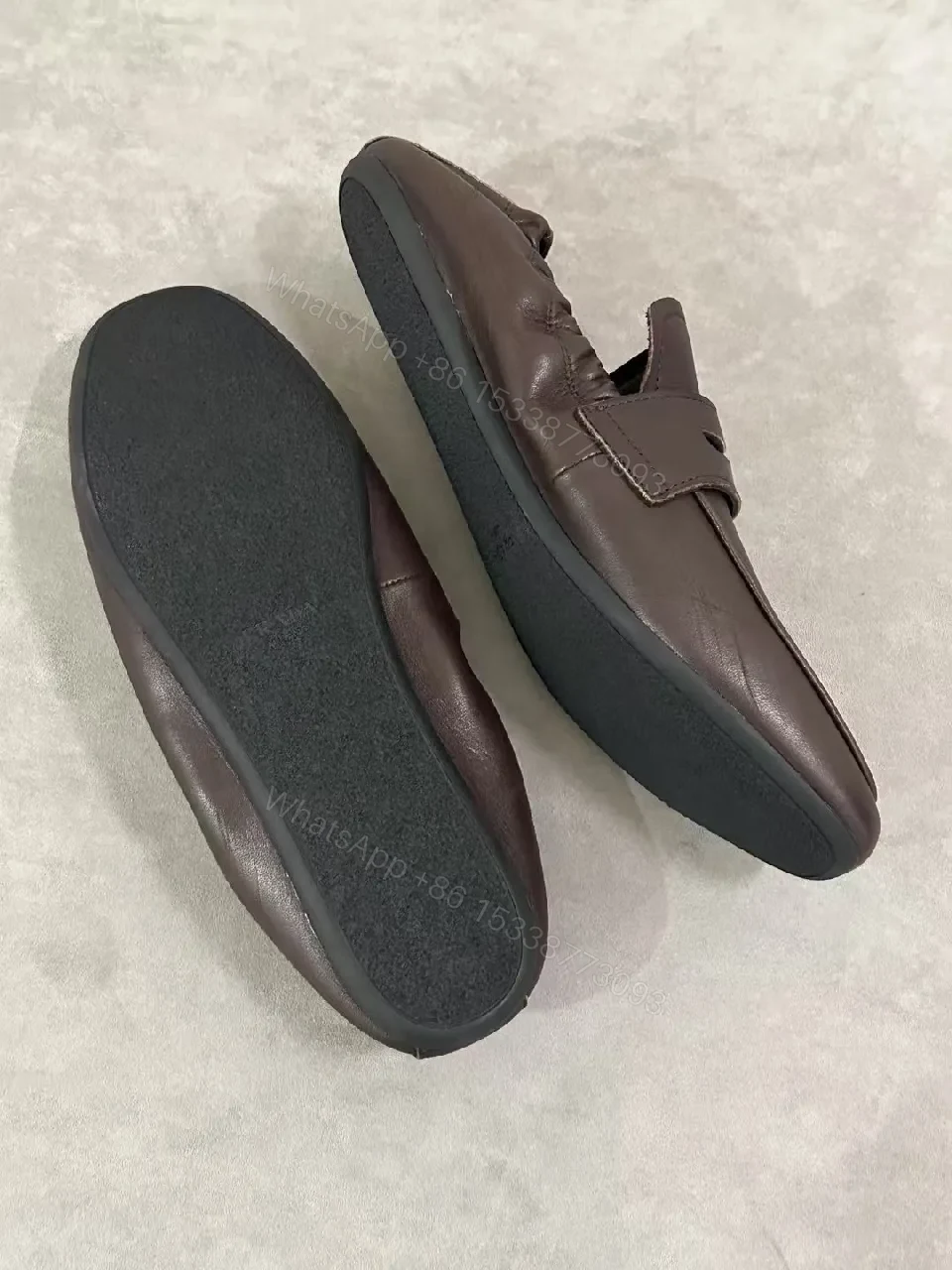 View 4 of Dark Leather Loafers + Full-Grain Leather + Classic Minimalist + All-Day Comfort + Loafers