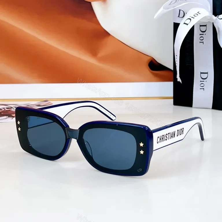 View 2 of Chic Dior-Style Sunglasses: Bold Contrast, Polarized UV
