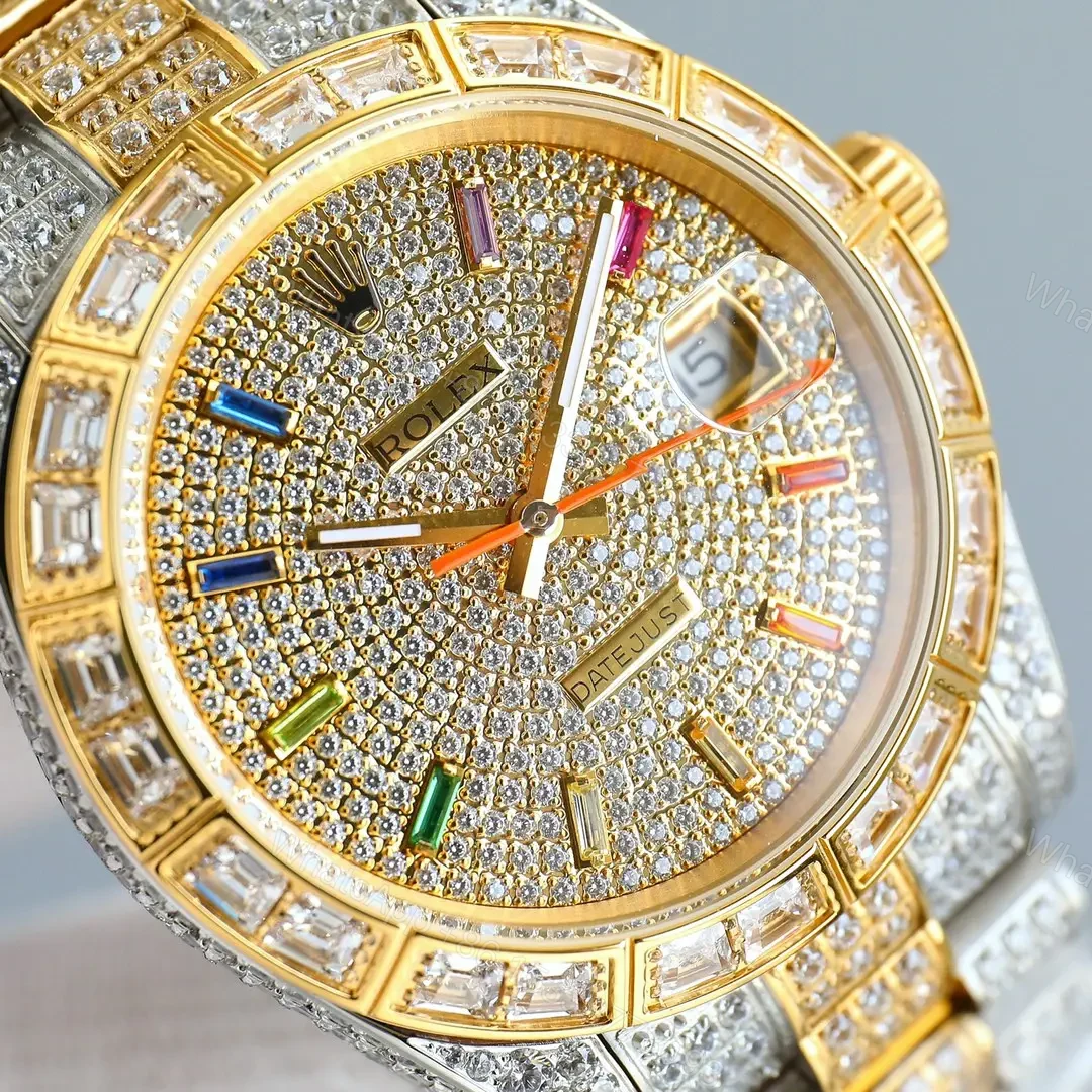 View 4 of Best Rolex Datejust Full Diamon 41MM President Bracelet Edition RG-DATEJUST41-FULL-DIAMOND-TT