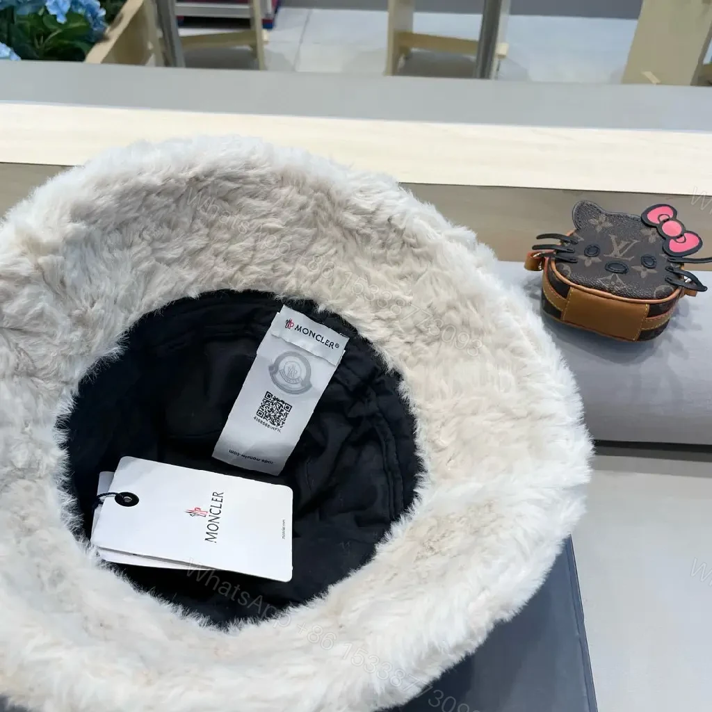 View 9 of Soft Fleece Hat with Logo Patch - Luxe Winter Accessory