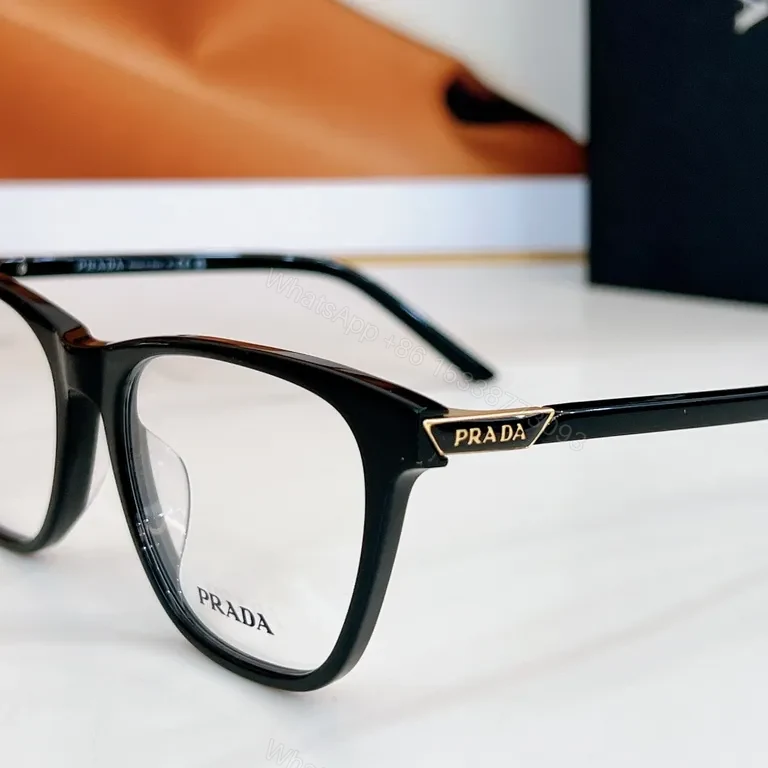 View 7 of Prada Black Acetate Cat-Eye Frames: Modern Luxe Comfort