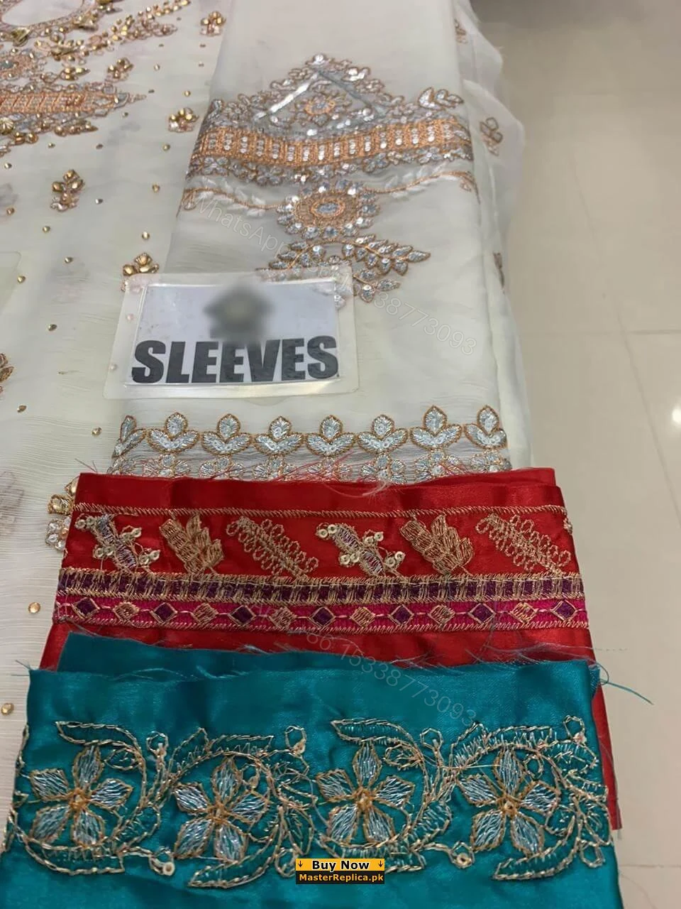 View 6 of Maria B Off White Wedding Suit Master Replica 2020
