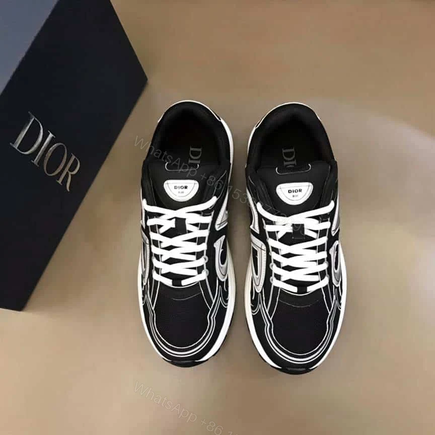 View 9 of DIOR B30 SNEAKERS BLACK MESH AND TECHNICAL FABRIC – CD88