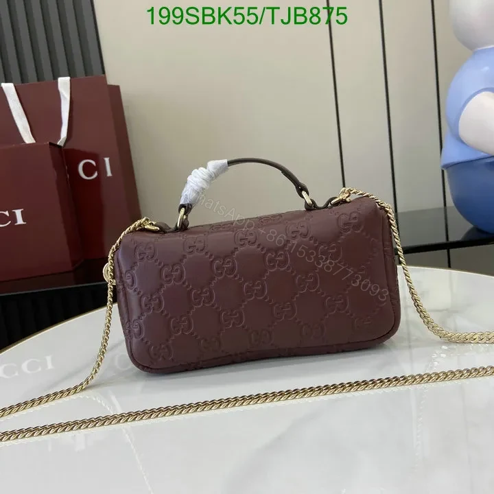 View 80 of Gucci Rosso Ancora Red Leather Mini Top Handle Bag HG258