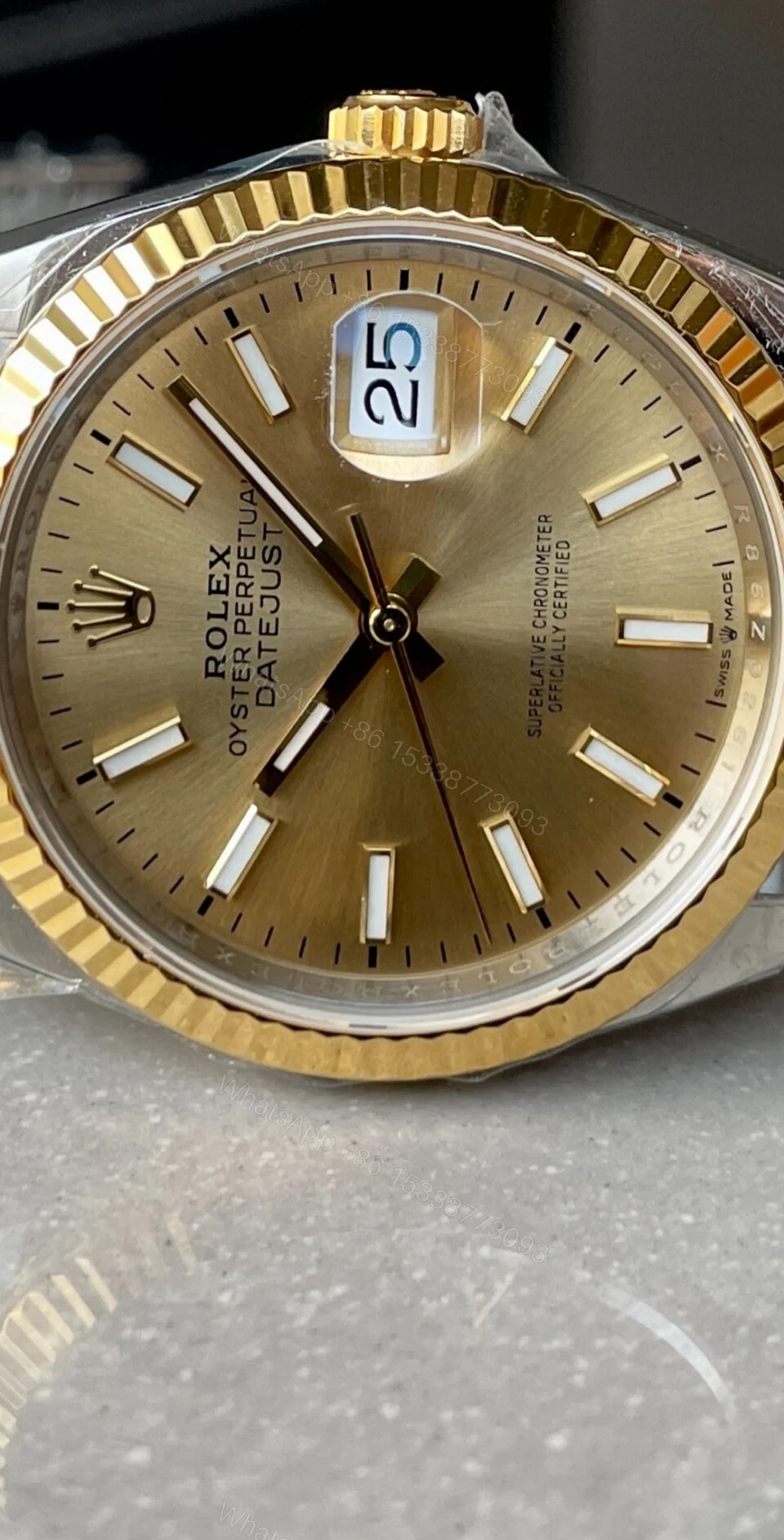 View 4 of VSF Factory 1:1 Best Rolex DateJust 36 SS 126233 Edition 904L Steel YG Stick Dial VS3235