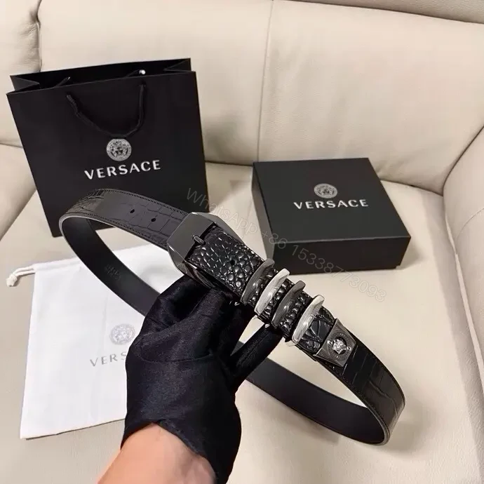 View 2 of Black + Leather + Belt + Signature Hardware + Belt