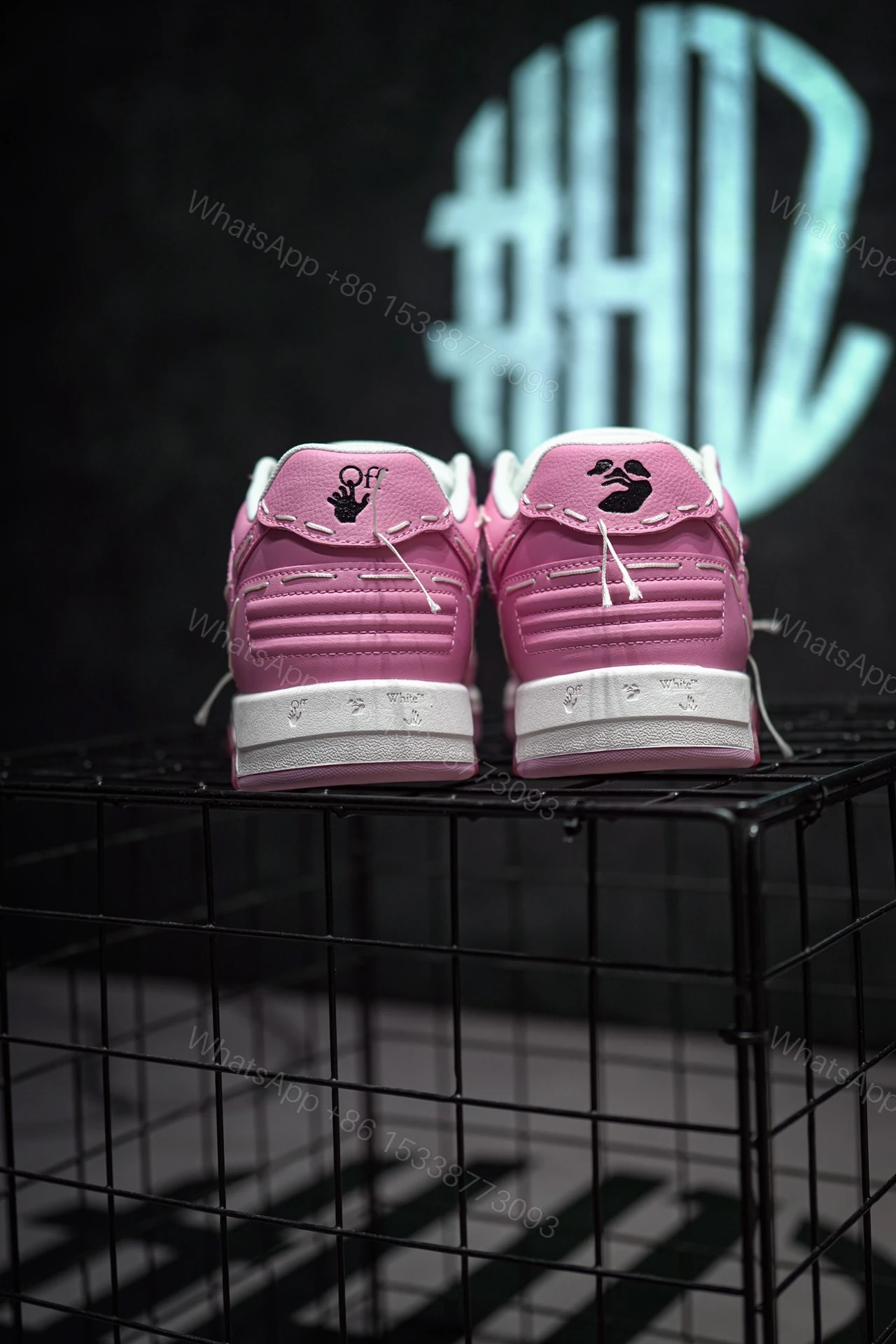 View 7 of OFF-WHITE Out Of Office Sartorial Stitching White Pink
