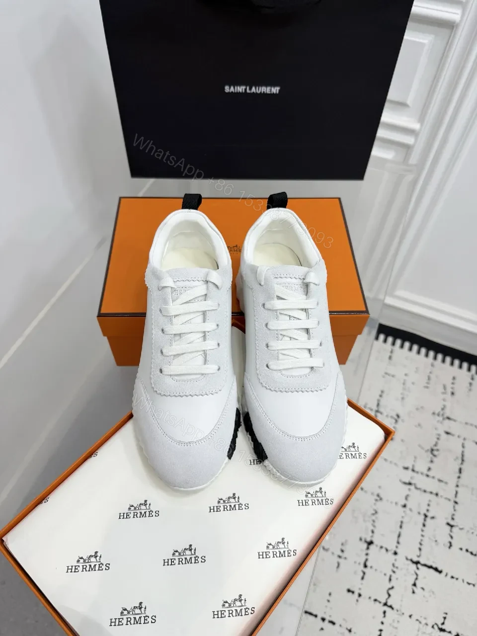 View 4 of Modern Minimalist Leather Sneakers: Luxury Everyday Comfort