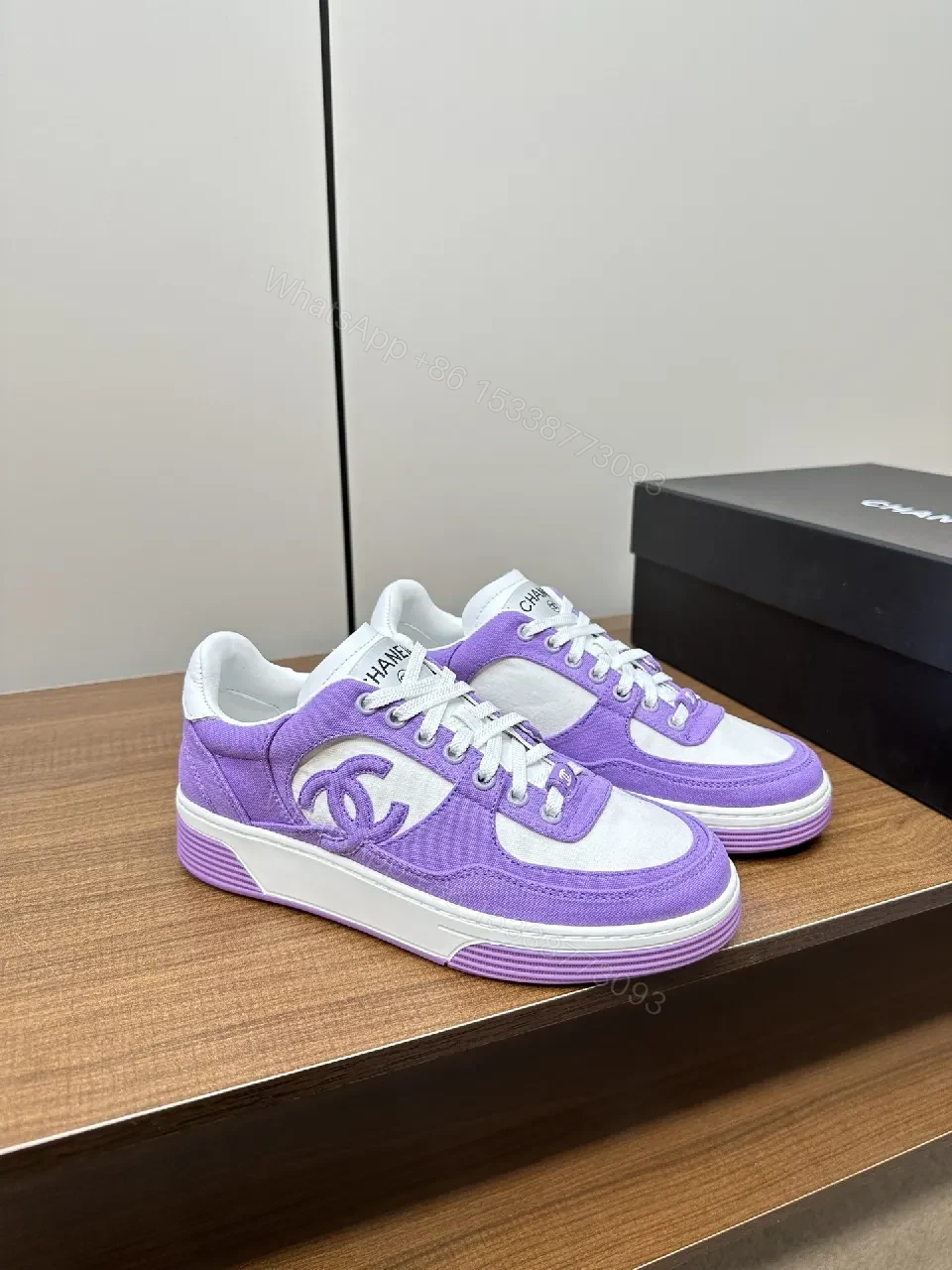 View 6 of Lavender & White Suede High-Tops: Luxe Everyday Comfort