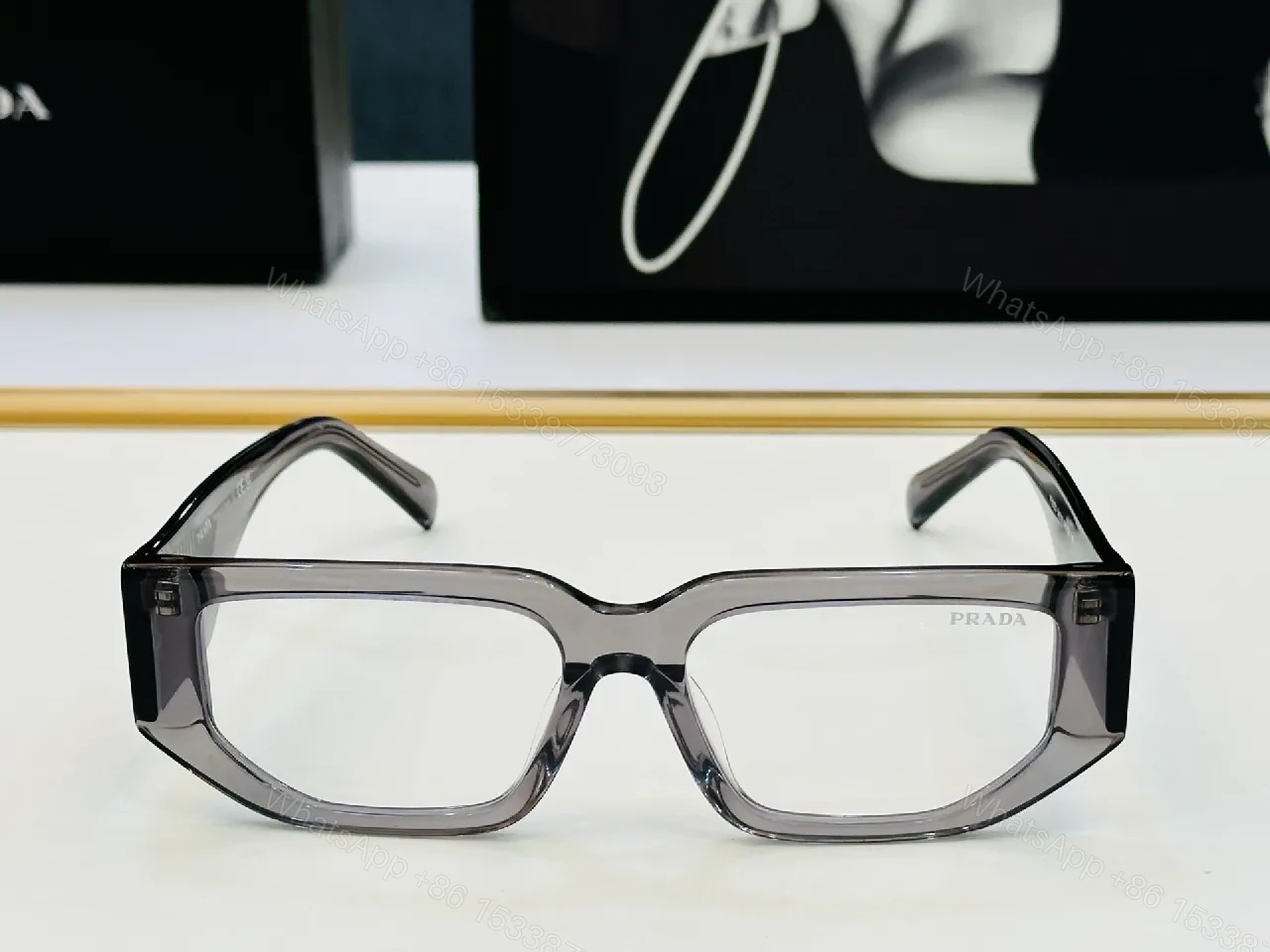 View 3 of Black Acetate Rectangle Eyewear – Comfort-Heavy, Designer-Feel Frames