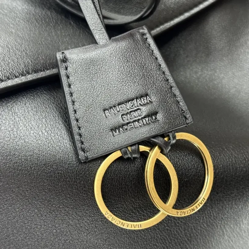 View 10 of 高仿Balenciaga*Rodeo系列V31000小牛皮手袋黑金小號免檢版