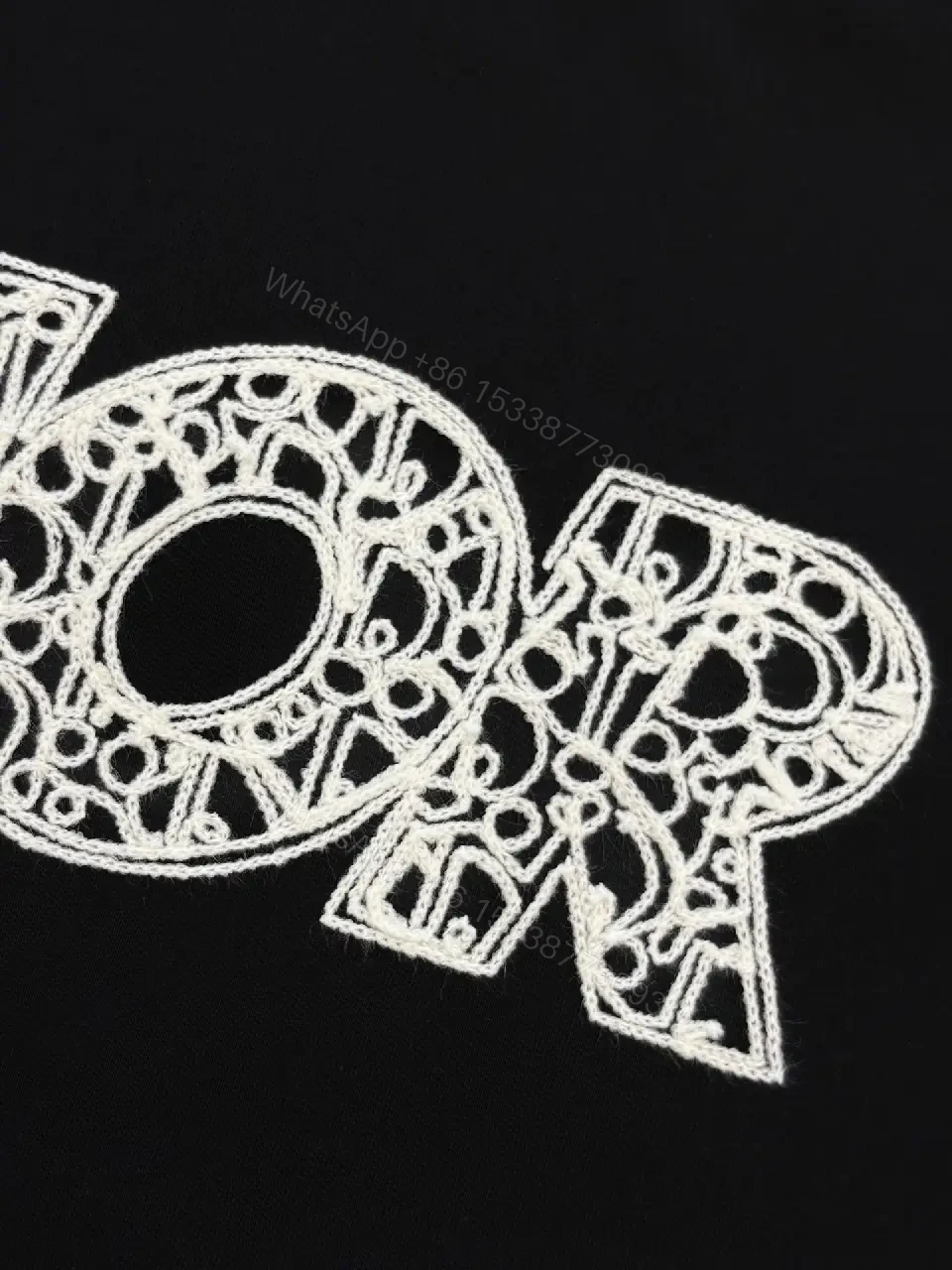 View 11 of Black Cotton DIOR Graphic Tee—Premium Streetwear Essential