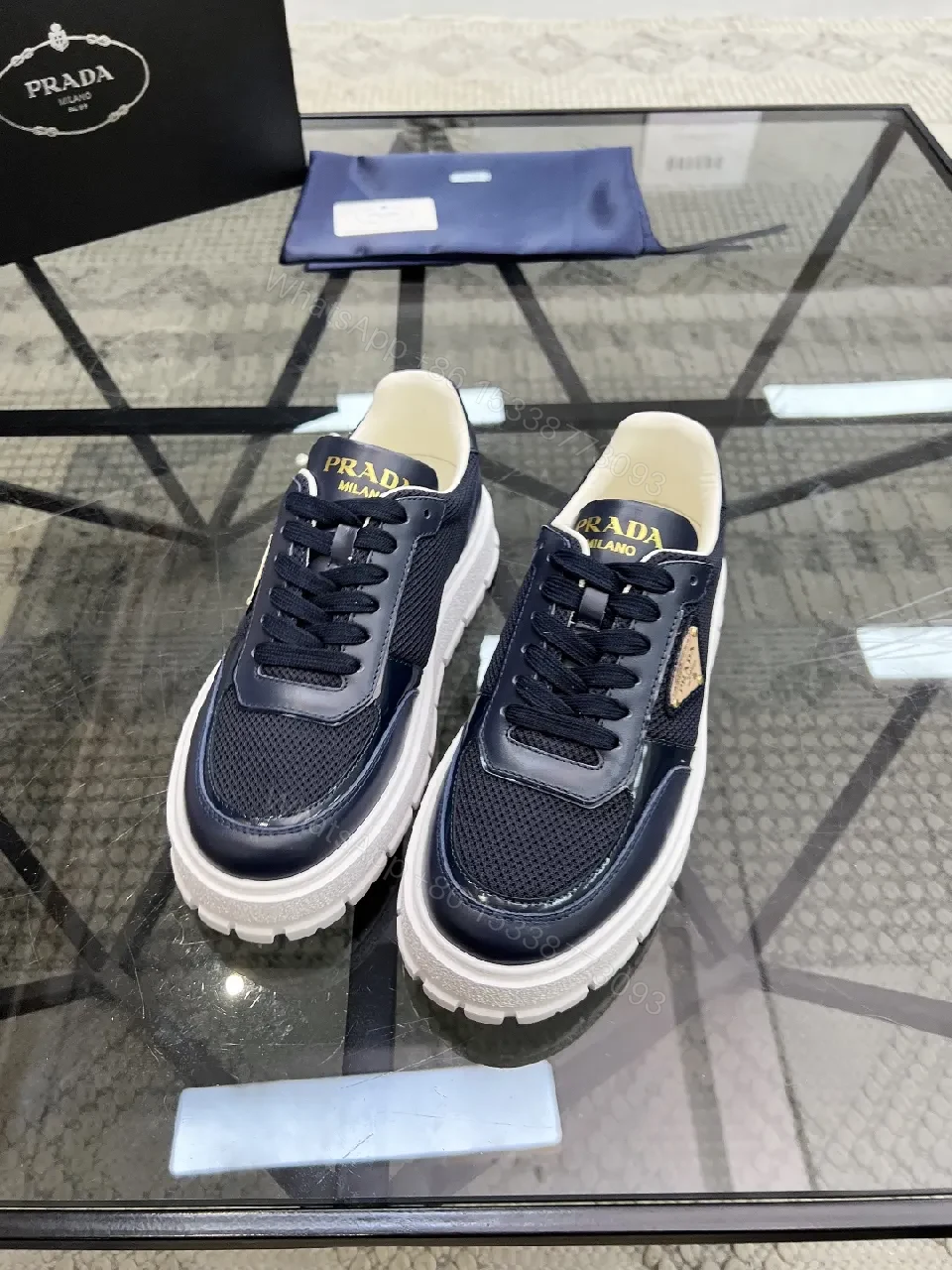 View 3 of Knit & Leather Sneaker: Premium, Bold, Versatile Comfort