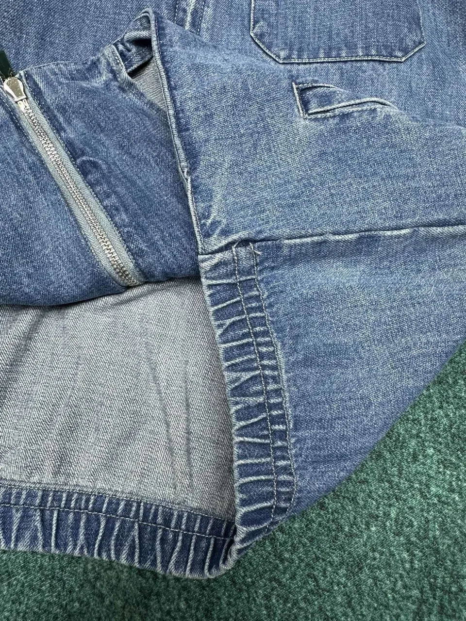 View 6 of Indigo Denim Coach Jacket – Subtle Dior Branding, Modern Texture