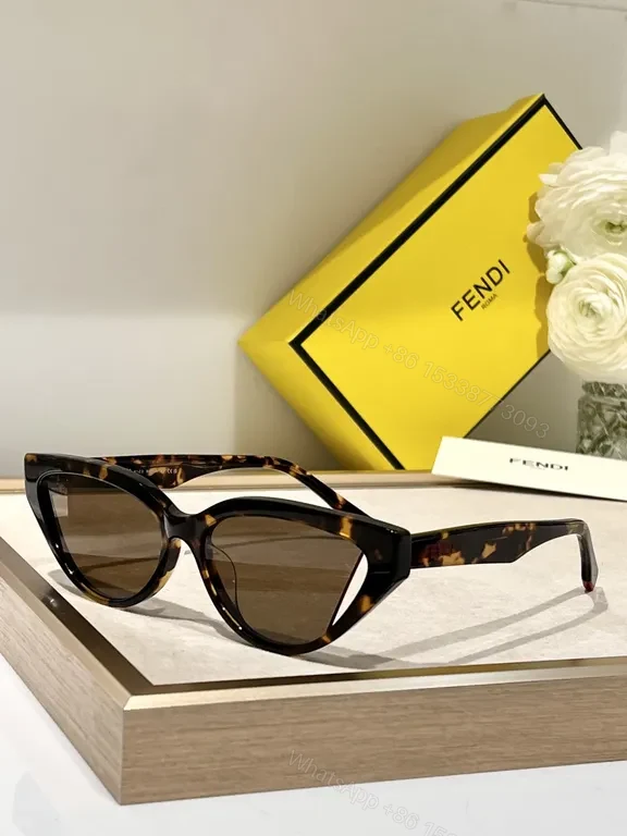 View 9 of Cat-Eye Sunglasses: Luxe Black, Acetate, Fendi-Inspired
