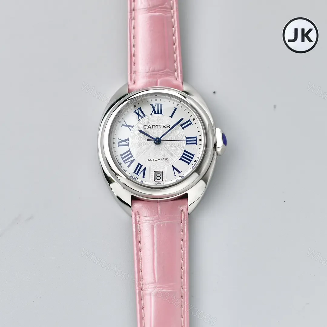 Cartier CLE DE Cartier Pink Leather Strap Automatic Watch — view 1