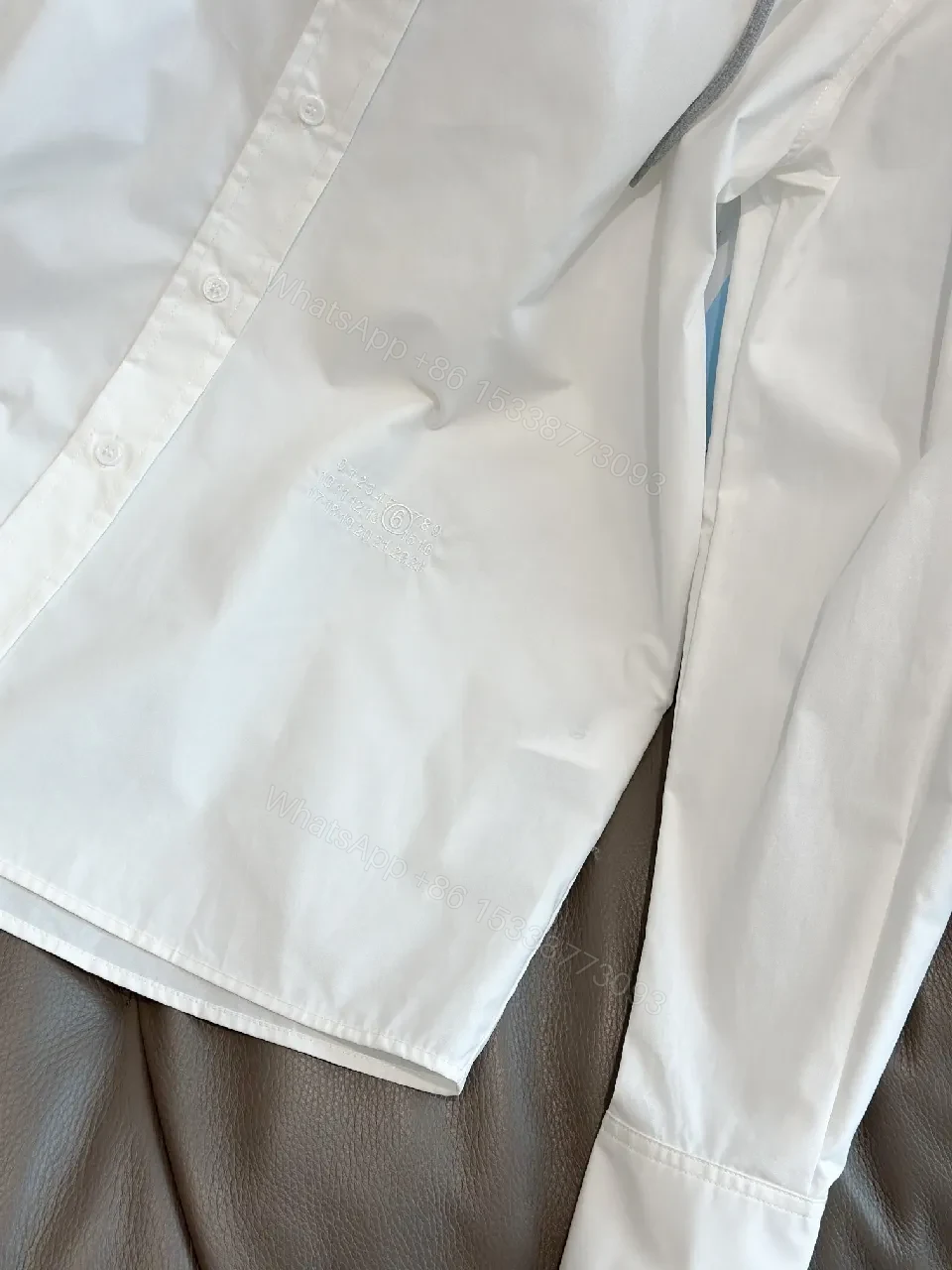 View 6 of White Cotton Shirt Dress Hoodie Detail: Modern Minimal Luxury