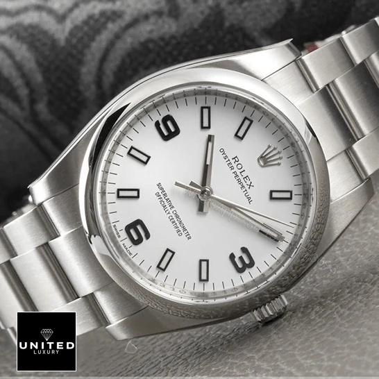 View 14 of Rolex Air King Stainless Steel White Dial 114200 Replica