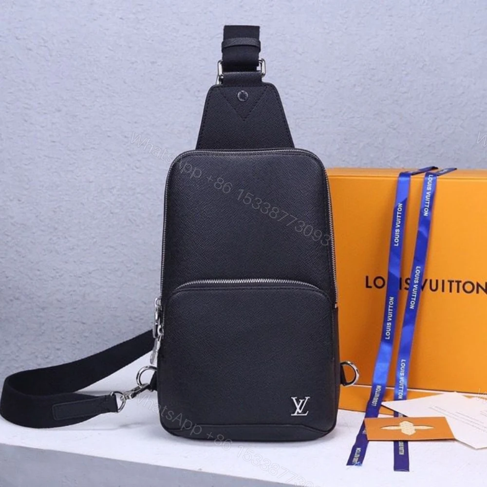 View 2 of Louis Vuitton Avenue Sling Bag Taiga Black 31Cm LV M30443