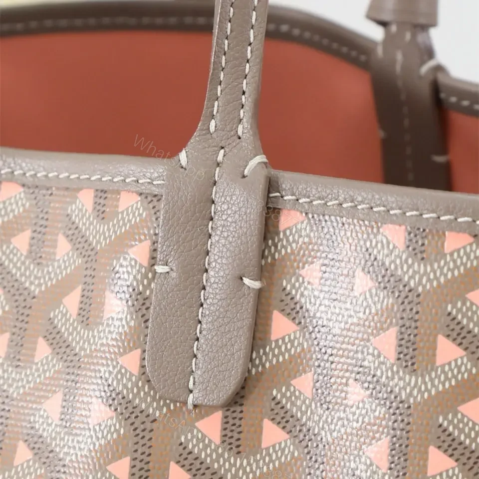 View 7 of 高仿Goyard*STLOUIP12滿印Tote手提袋咖粉免檢版小號
