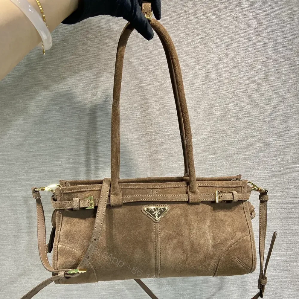 View 9 of 高仿Prada*Bonnie系列1BA426手提單肩包肉桂色小號免檢版