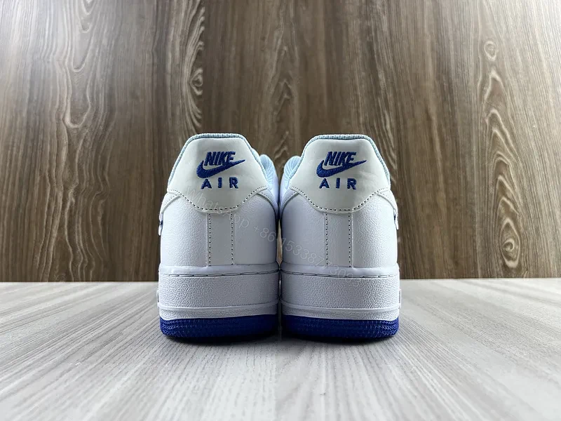 View 7 of Minimal White + Leather + Nike Low-Profile + Ultramarine Outsole Sneaker