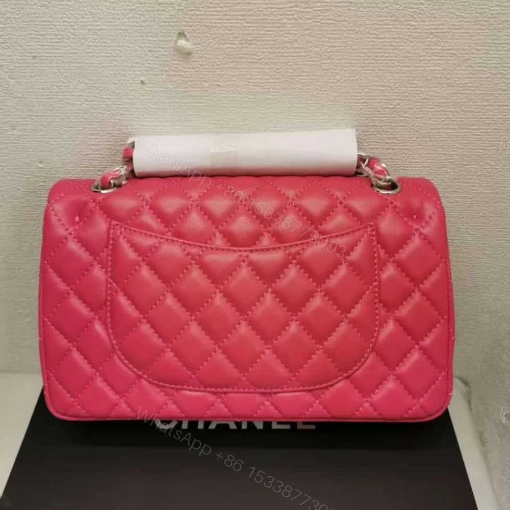 View 7 of Chanel Medium Classic Flap Silver Hardware Pink 25Cm