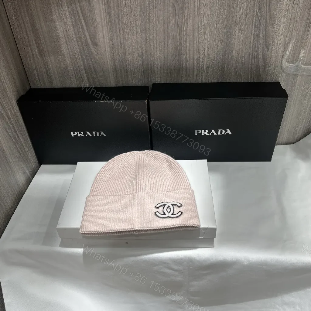 View 6 of Knit Beanie with Double-C Charm: Luxe Everyday Comfort