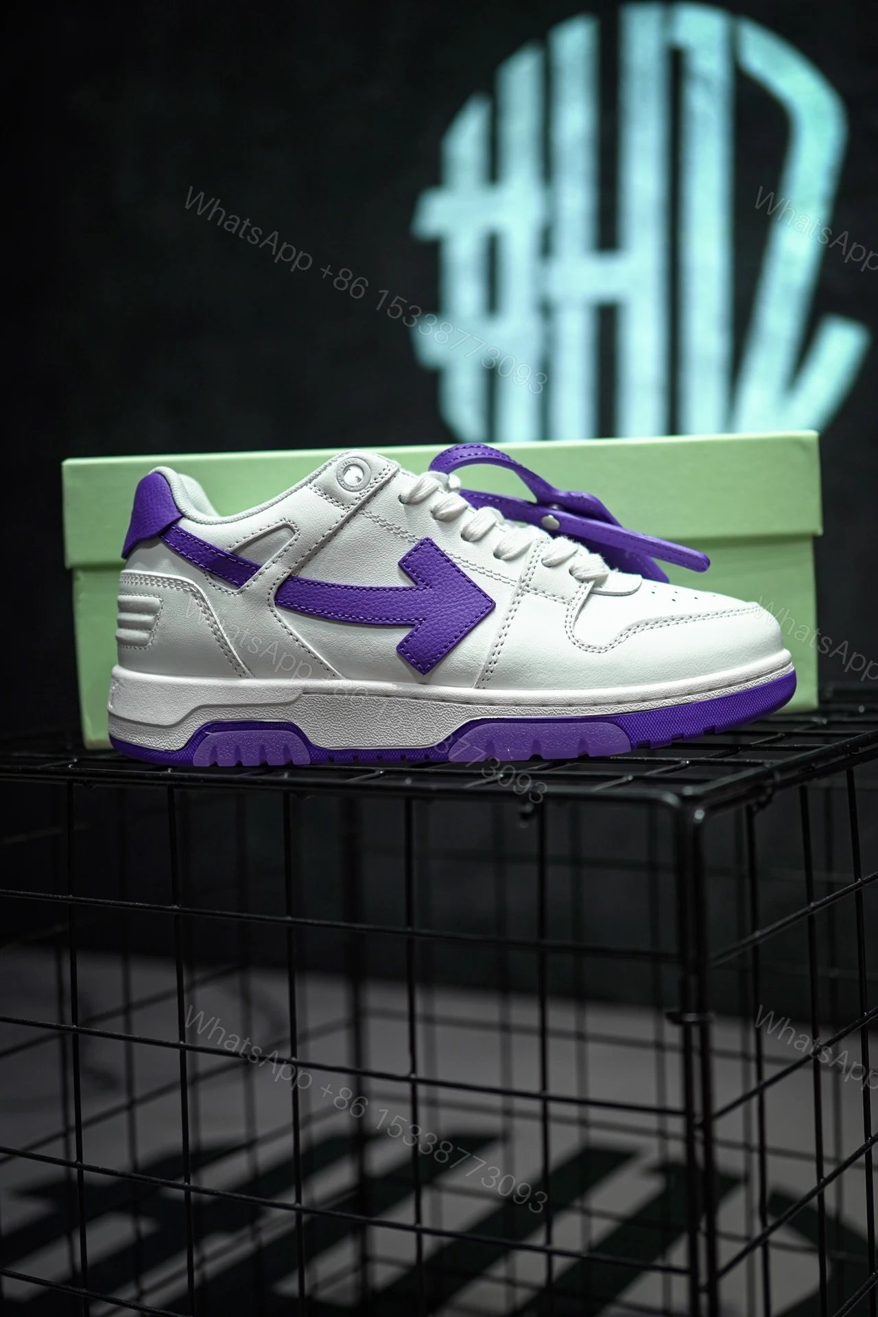 View 3 of OFF-WHITE Out Of Office White Purple