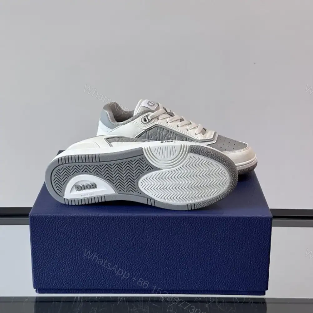View 7 of DIOR B27 UPTOWN LOW-TOP SNEAKERS WHITE SMOOTH CALFSKIN AND WHITE OBLIQUE JACQUARD – CD217