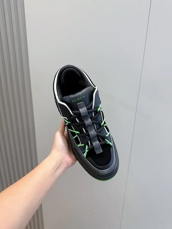 View 2 of Neon Luxe Runner: Balmain-Style High-Top Sneaker