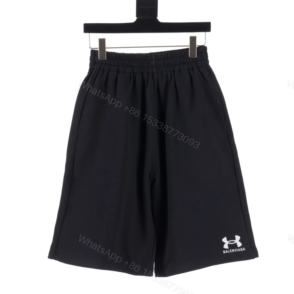 高仿Balenciaga聯名UnderArmour系列SS25款短褲黑色 — view 1