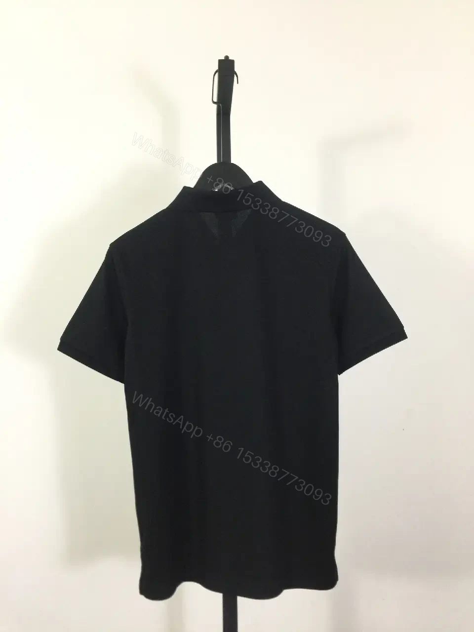 View 2 of Black Cotton Polo | Subtle Luxury, Everyday Utility, Regular Fit