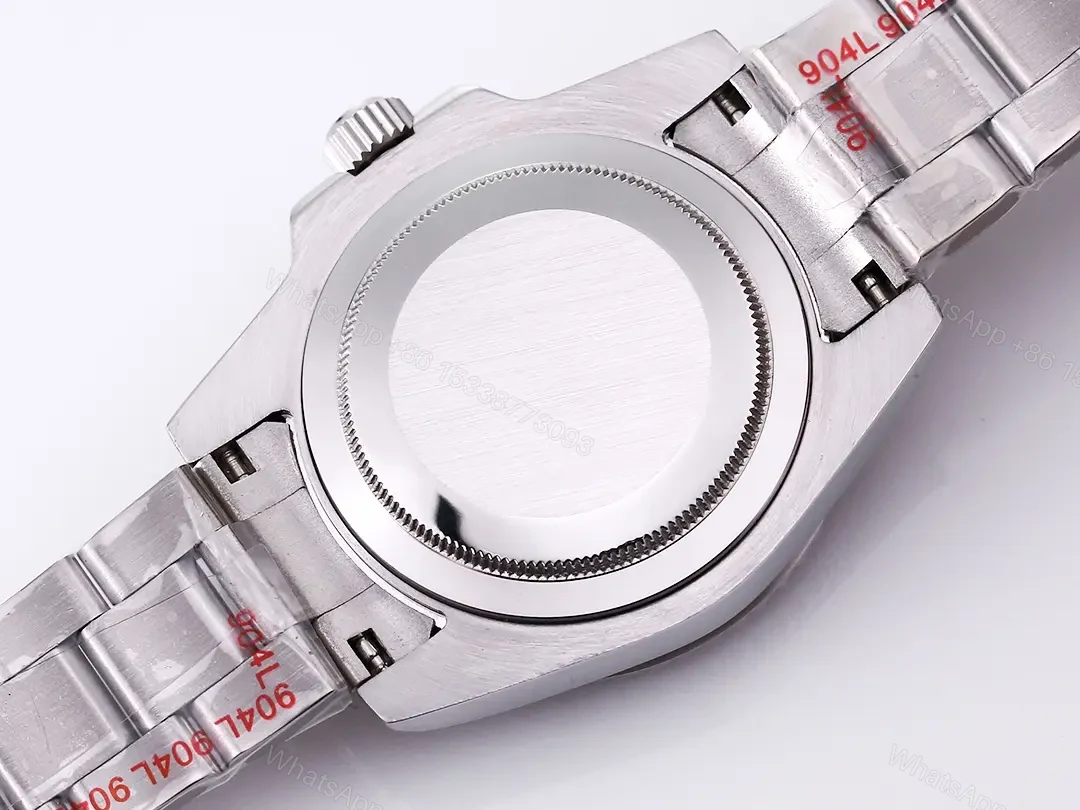 View 8 of Clean Factory – **Brand:** Rolex – **Color:** Black – **Style:** Submariner **Title:** Rolex Black Submariner Parakeet Watch