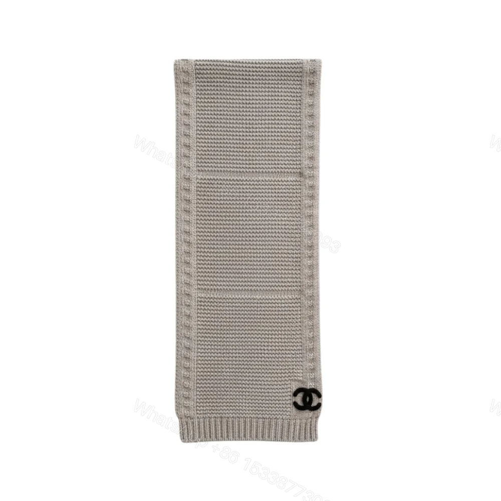 Chanel Cashmere Knit Scarve Beige — view 1