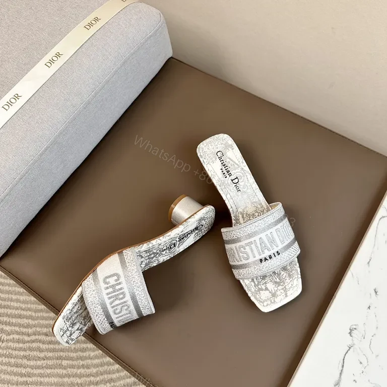 View 8 of Dior-Embossed Luxe Slides: All-Day Comfort & Style