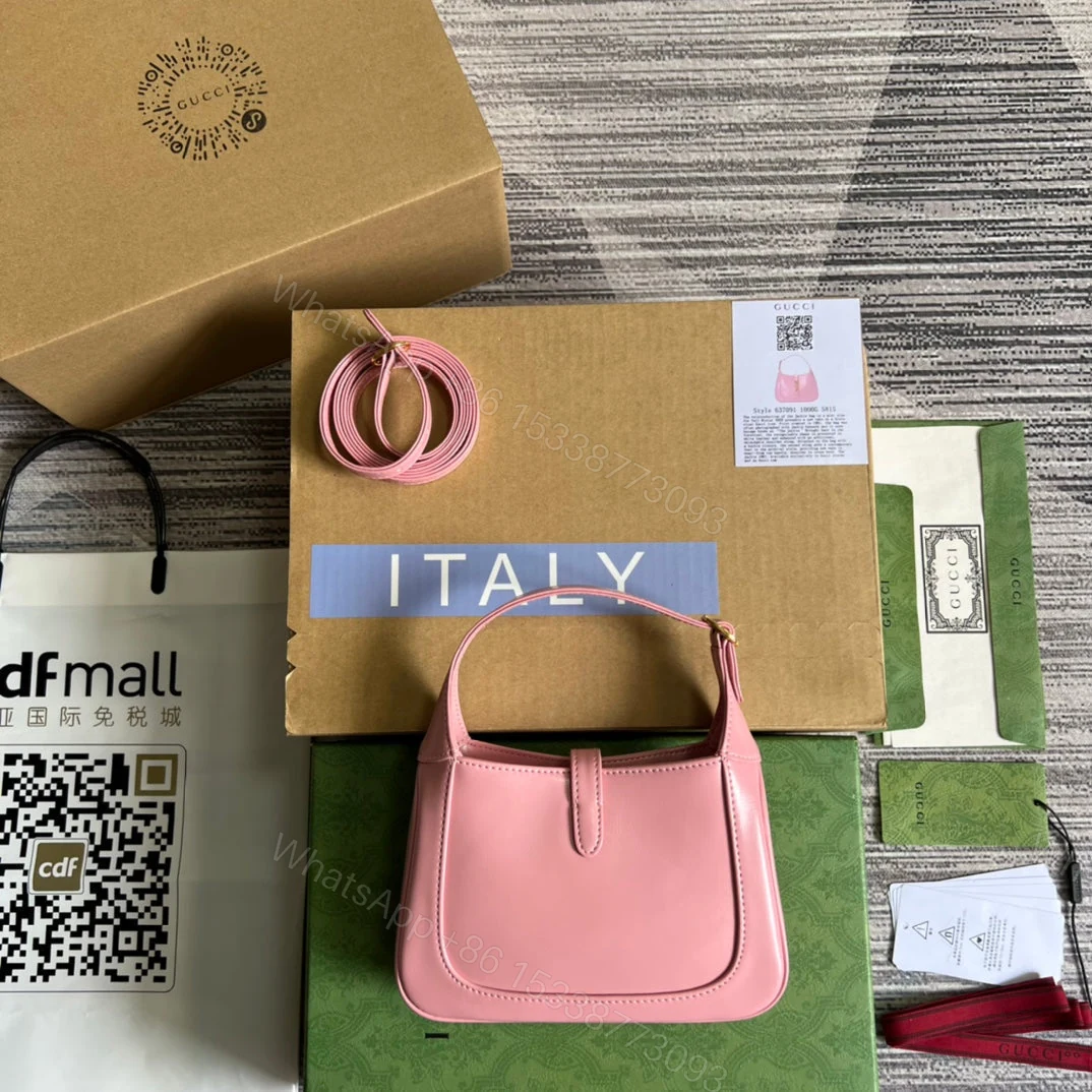 View 3 of GG JACKIE MINI 19 SHOULDER BAG IN PINK PATEL CALFSKIN