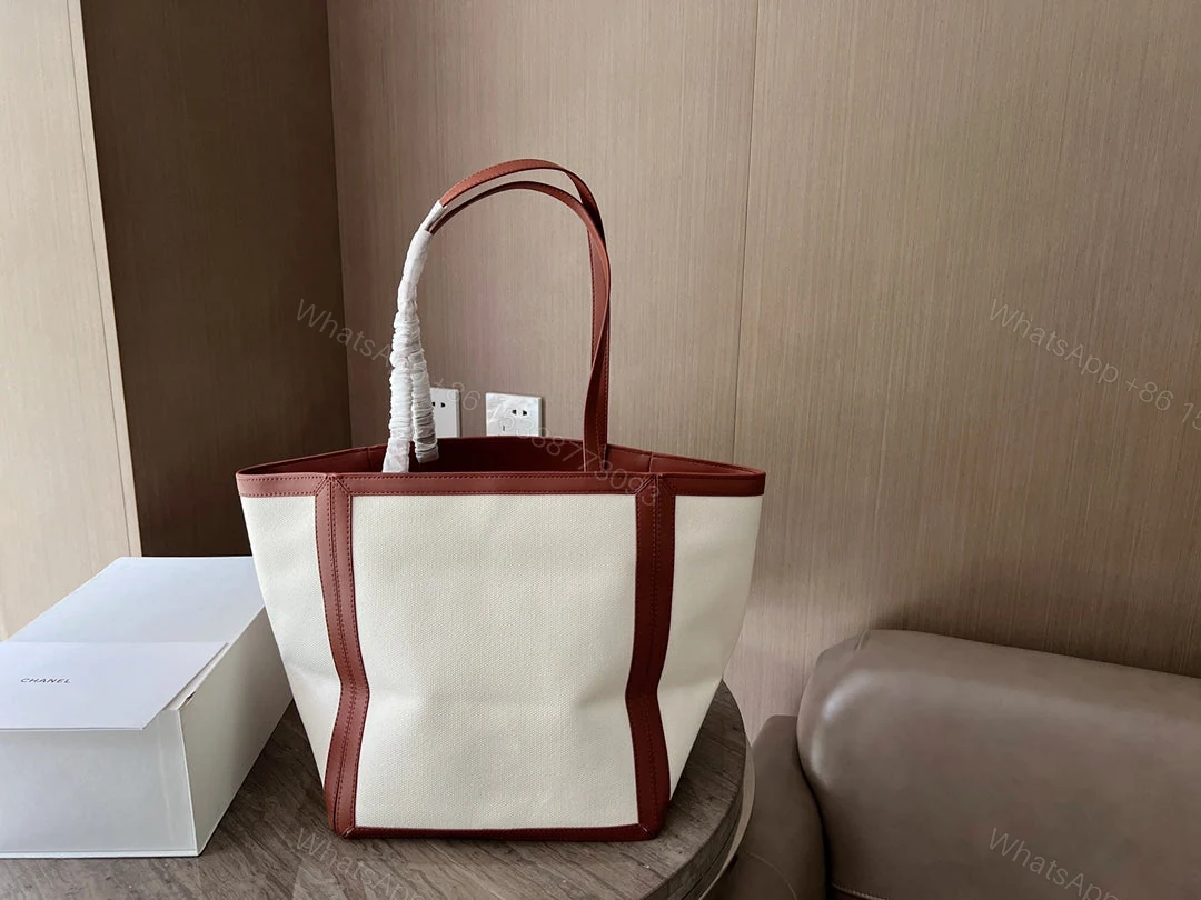 View 3 of CELINE LARGE SQUARE IN TEXTILE WITH PRINT AND CALFSKIN BROWN 48CM