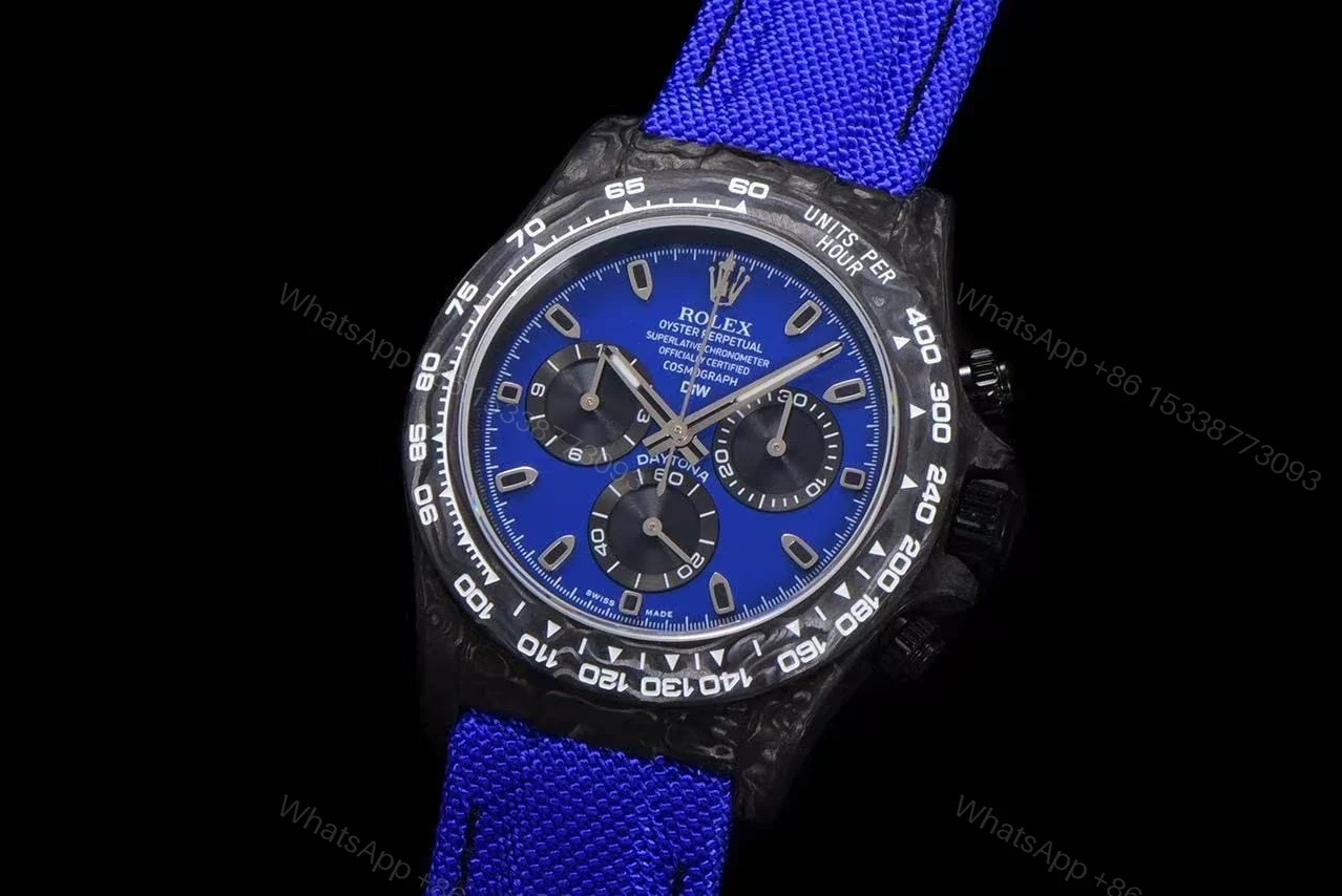 View 11 of Replica DiW Rolex Cosmograph Daytona Miami Blue Carbon