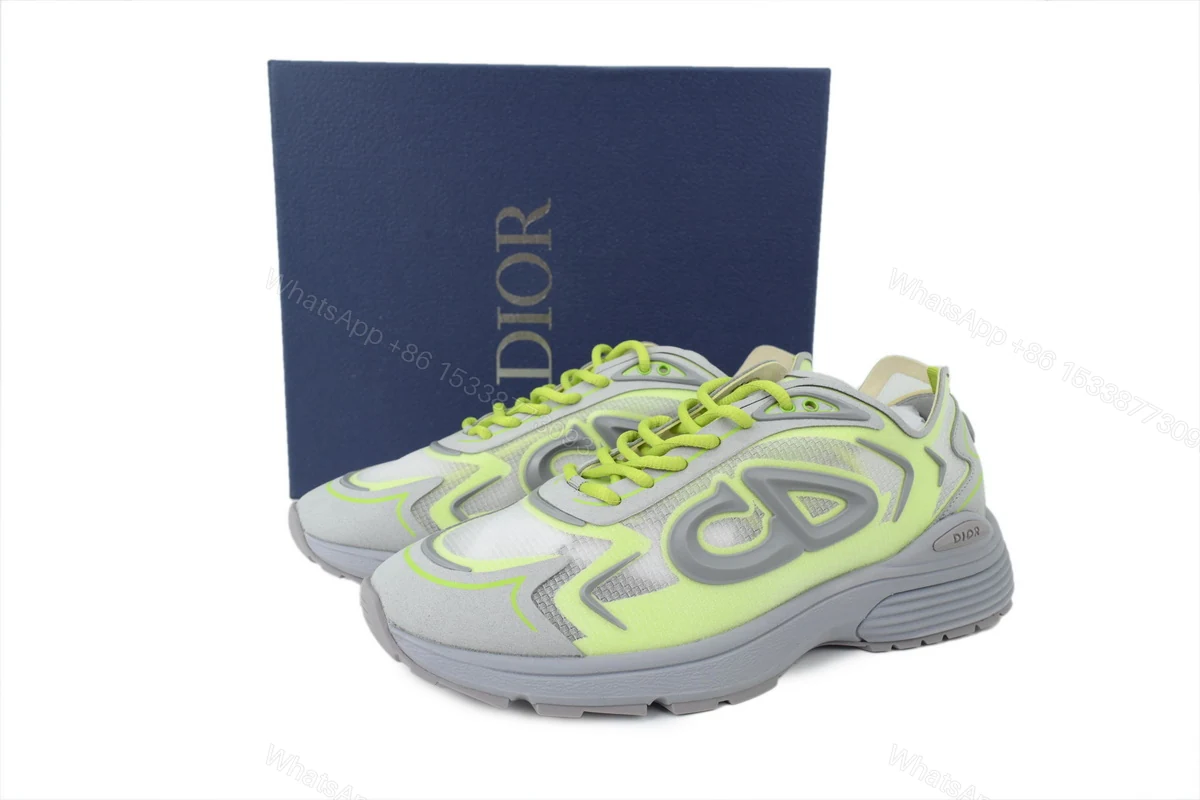 View 7 of Dior B30 Sneakers Fluorescent yellow