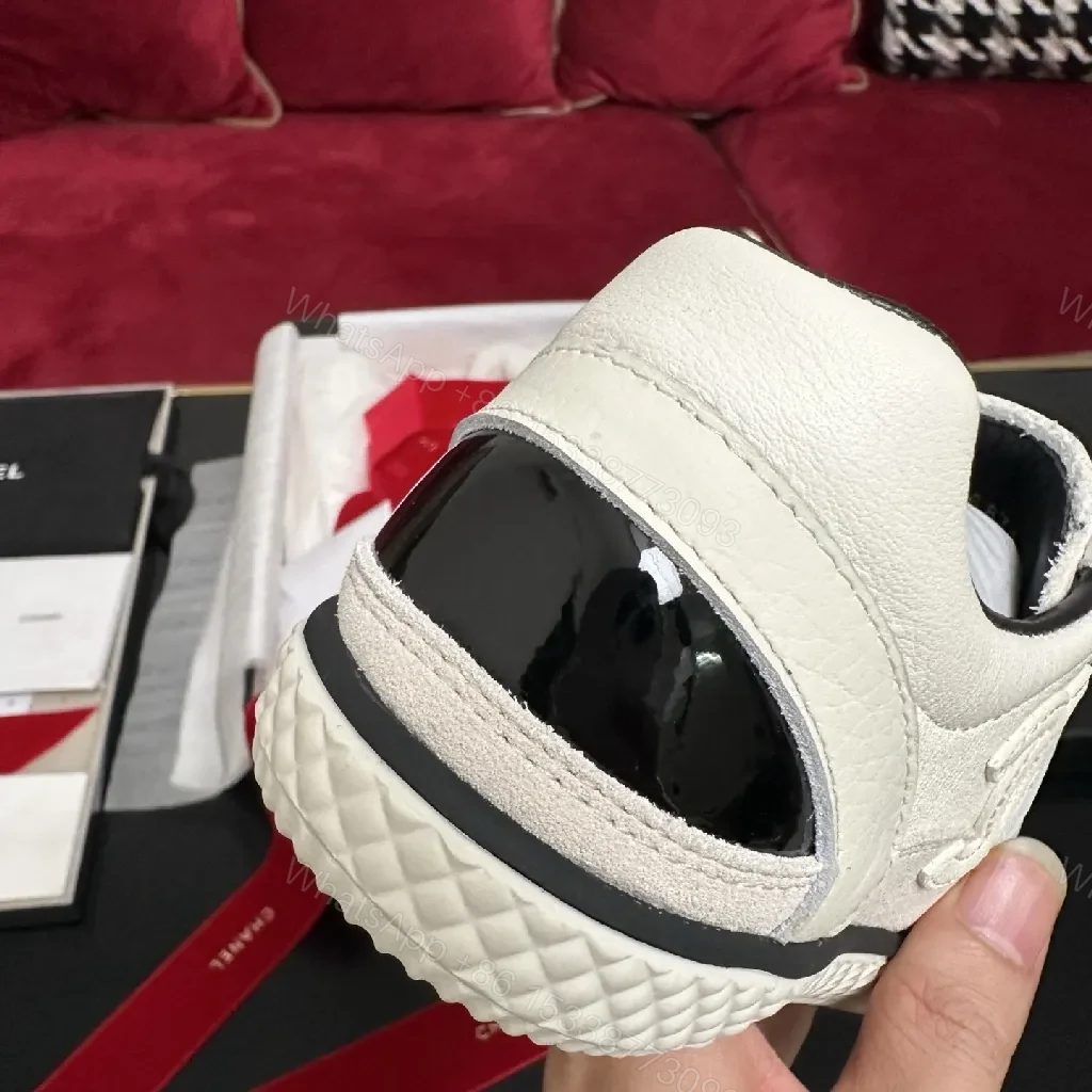 View 8 of Ivory Leather Cap-Toe Sneakers – Subtle Luxury, Everyday Style