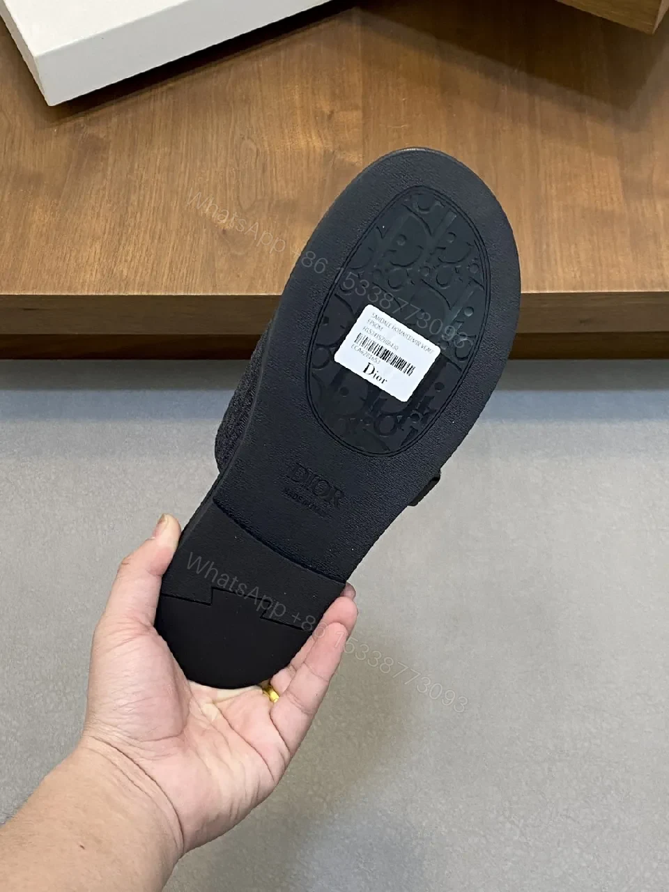 View 6 of Textured Slide in Black with Premium Comfort and Detailing