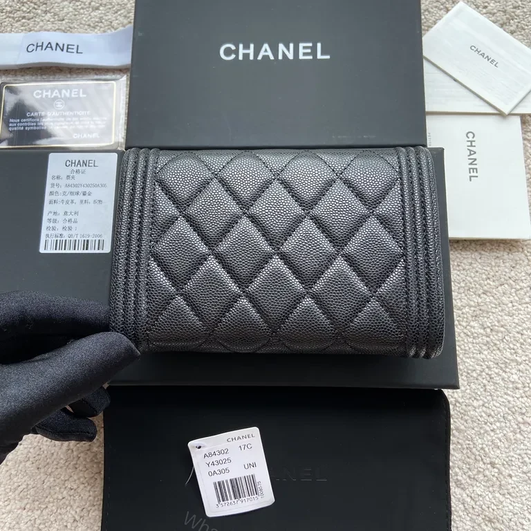 View 6 of Chanel-Inspired Quilted Wallet on Chain: Luxe Gold Hardware