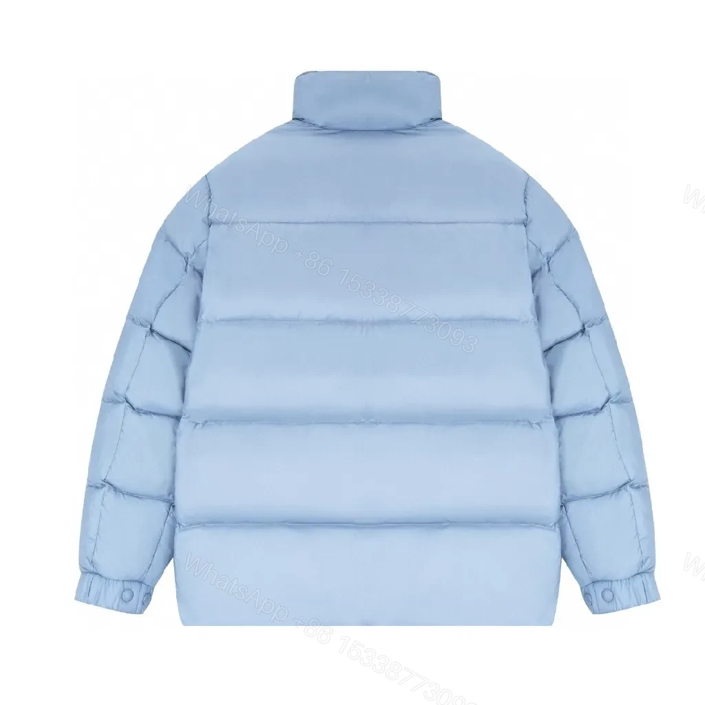 View 10 of Sky Blue Lightweight Puffer Jacket with Premium Patch, Unisex Style