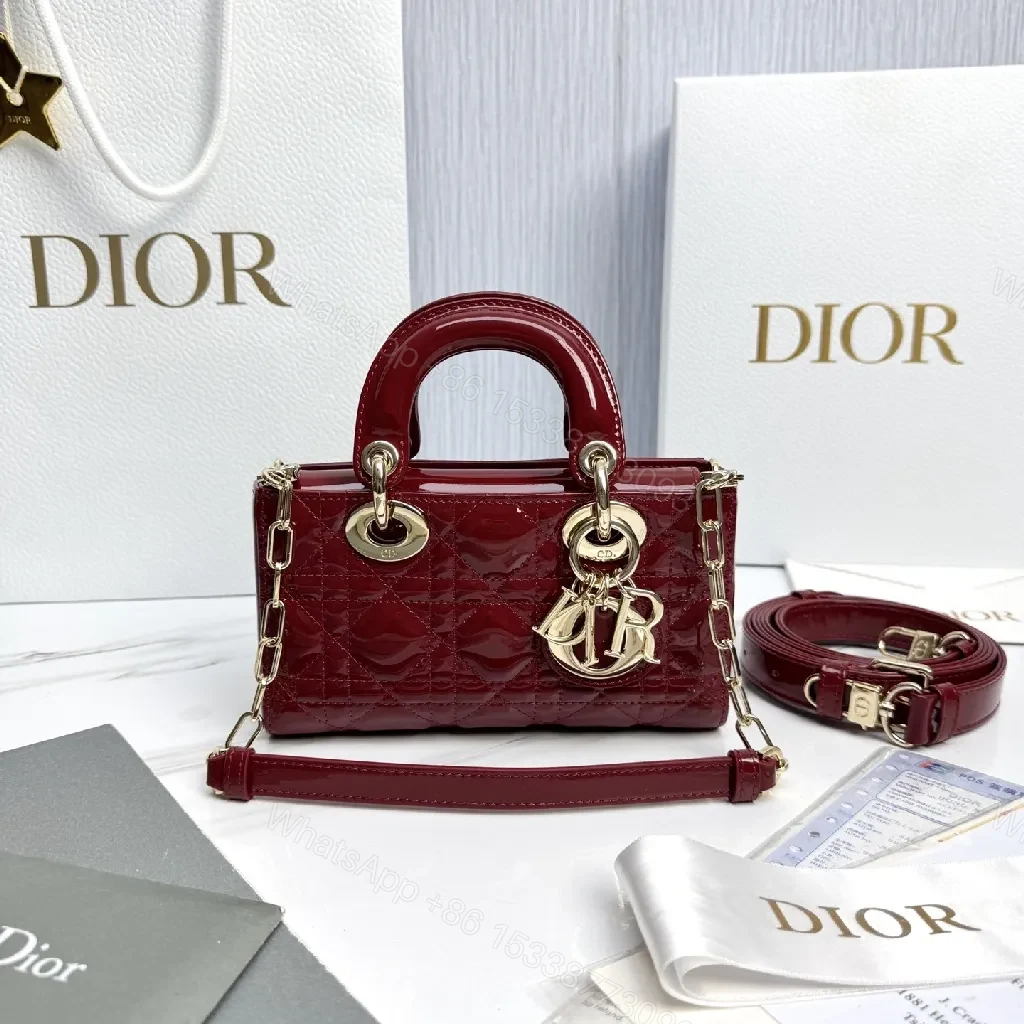 Burgundy Patent Mini Satchel: Luxe Structured Charm — view 1