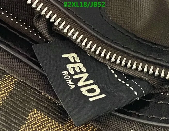 View 7 of Fendi Replica Classic Zucca Baguette FF Shoulder Bag in Brown