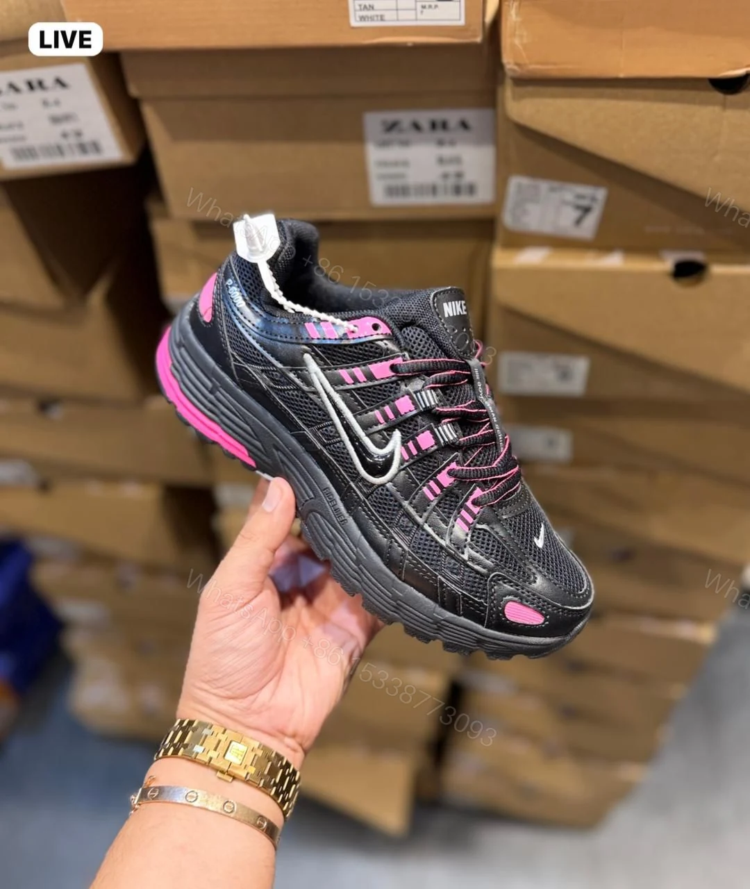View 3 of Nike P-6000 Trainer First Copy Shoes — Black | COD India