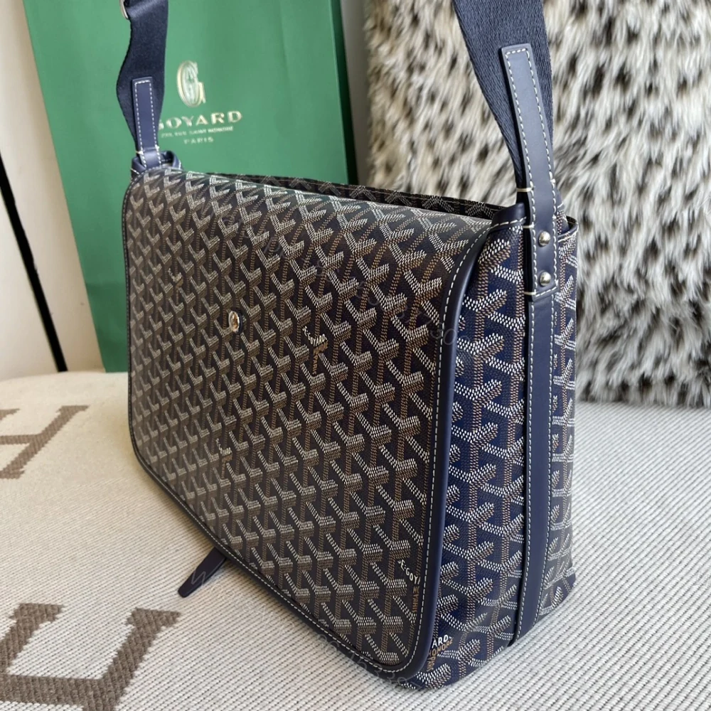 View 4 of 高仿Goyard*Capetien系列CAPETIS郵差包深藍中號免檢版