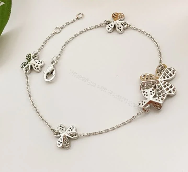 View 7 of Van Cleef & Arpels Frivole 5 Flower Diamond White Gold Bracelet TJ619